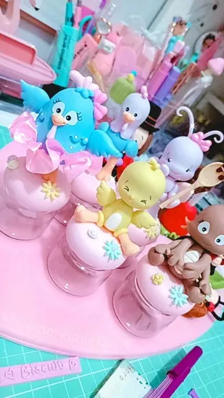 Potinho Galinha pintadinha rosa