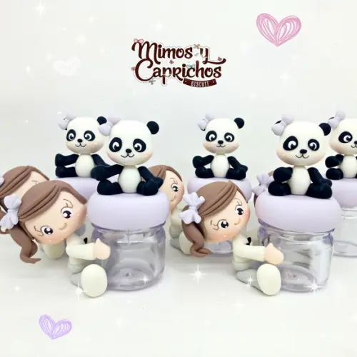 Potinho menina com panda