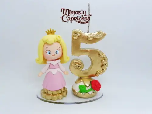 Topinho com vela Bela adormecida