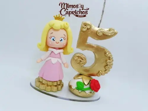 Topinho com vela Bela adormecida