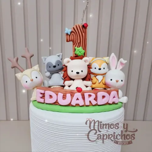 Topo de Bolo Bichinhos do Bosque Mod 2