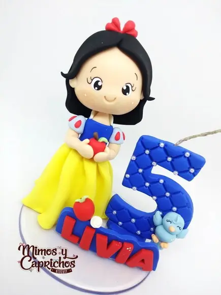 Topo de bolo Branca de neve
