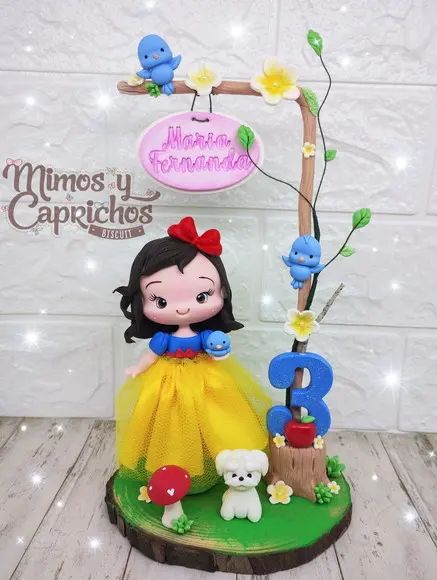 Topo Personalizado Branca de Neve Bosque