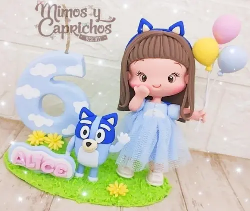 Topo Personalizado Menina Bluey