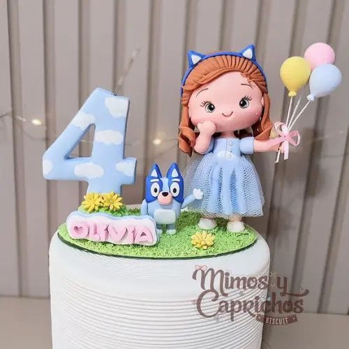Topo Personalizado Menina Bluey
