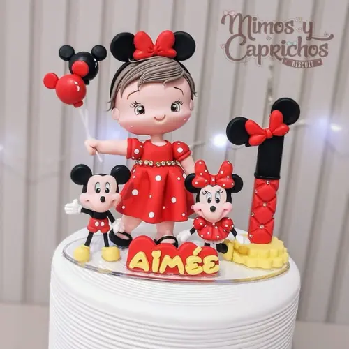 Topo Personalizado Minnie Vermelha