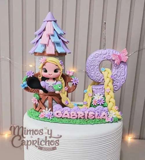 Topo Personalizado Rapunzel na Torre