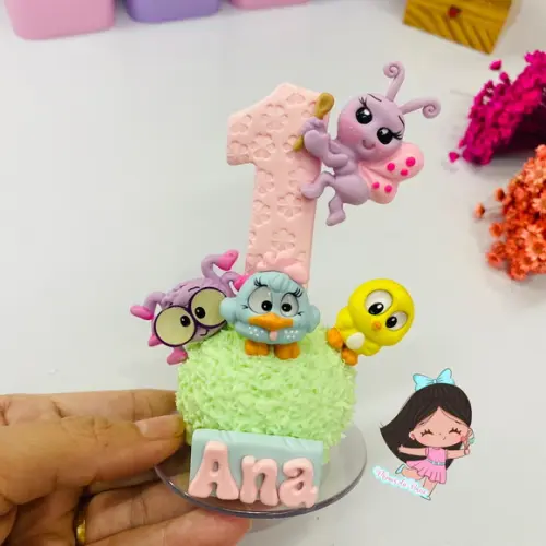 Vela Galinha Pintadinha Rosa