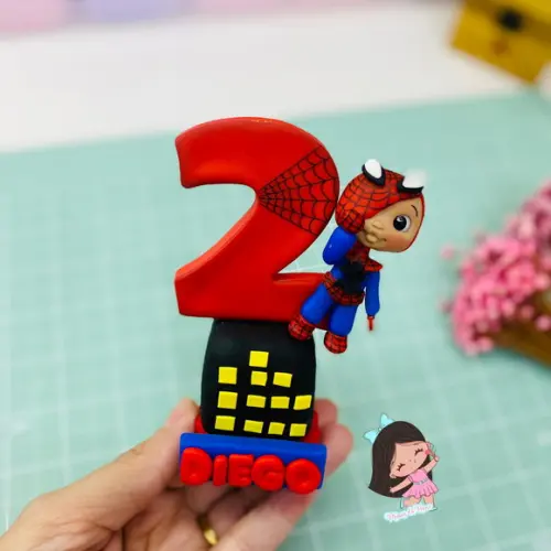 Vela Homem Aranha/rostinho Personalizado