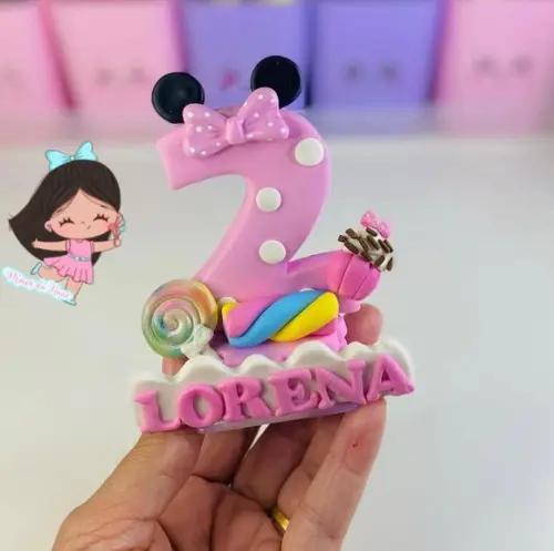 Vela Minnie Confeiteira