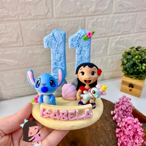 Vela Stitch 2 Número e Nome