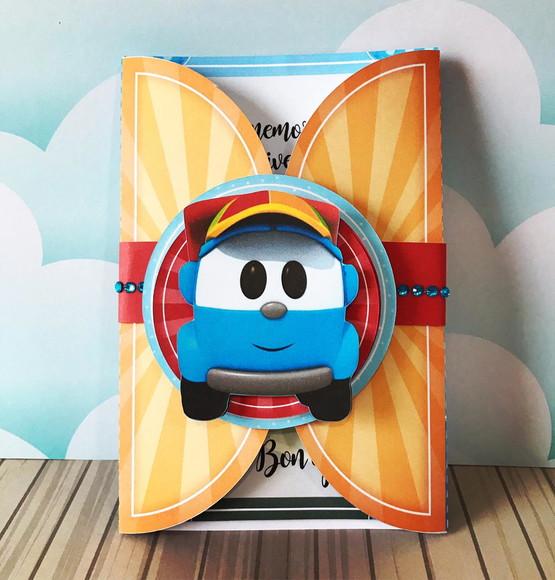 CONVITE INFANTIL LEO E O CAMINHAO