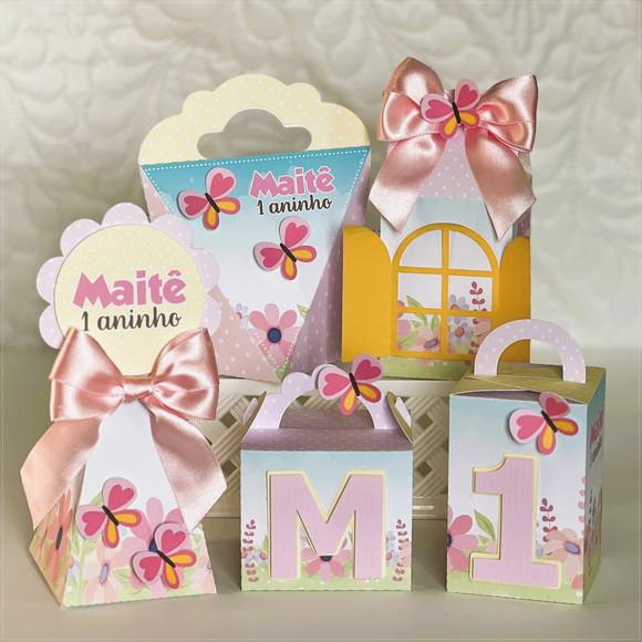 Kit 20 Jardim de Borboletas Lembrancinhas Personalizadas