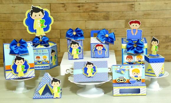 KIT 30 CAIXINHAS FESTA DO PIJAMA