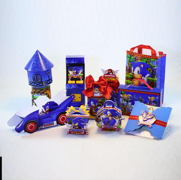 Kit 30 Lembrancinhas Personalizadas -sonic