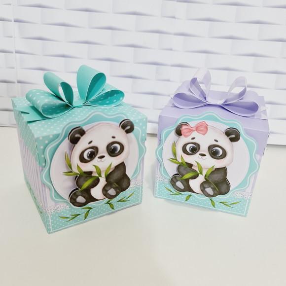 Kit 30 Lembrancinhas Personalizadas Chá Revelação Panda