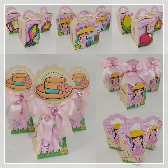 Kit 30 Lembrancinhas Personalizadas Festa Junina Menina