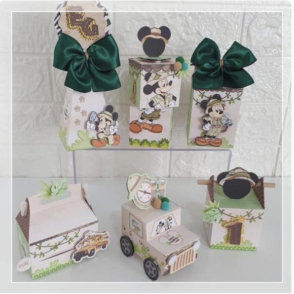 Kit 30 Lembrancinhas Personalizadas Mickey Safari