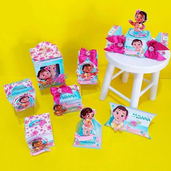 Kit 30 Lembrancinhas Personalizadas Moana Baby