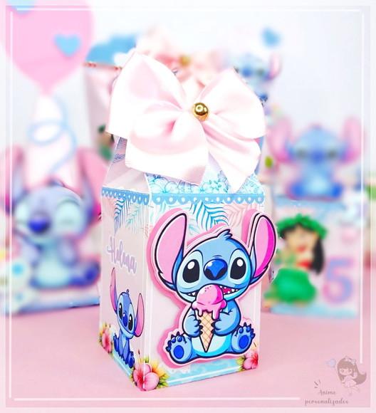 Kit 30 Lembrancinhas Personalizadas Stitch com Laços