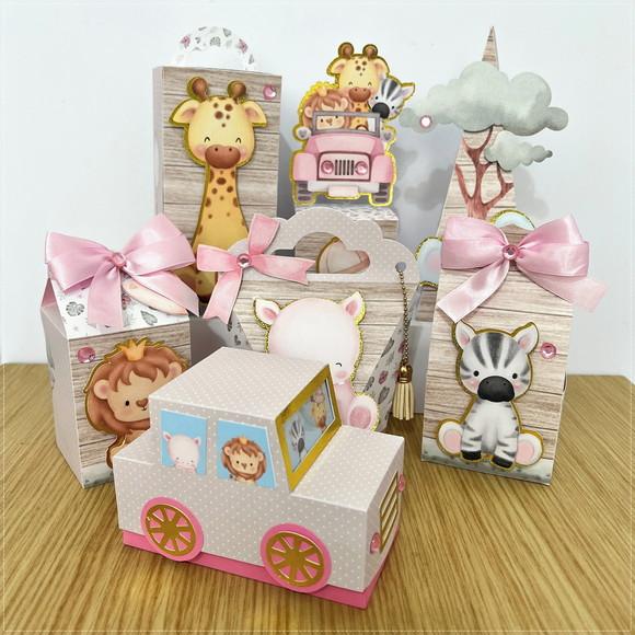 Kit 30 Lembrancinhas Personalizadas Safari Menina