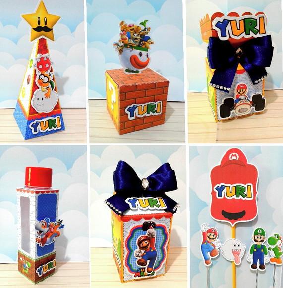 Kit 30 Lembrancinhas Personalizadas Super Mário