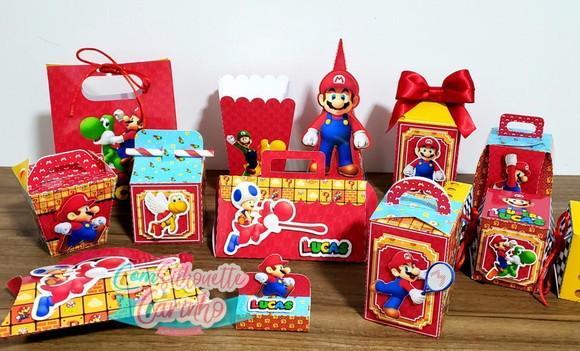Kit 30 Lembrancinhas Personalizadas Super Mário