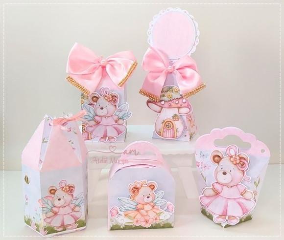 Kit 30 Lembrancinhas Personalizadas Ursa Fada