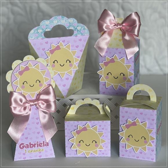 Kit Festa 30 Lembrancinhas Personalizadas Sunshine Menina