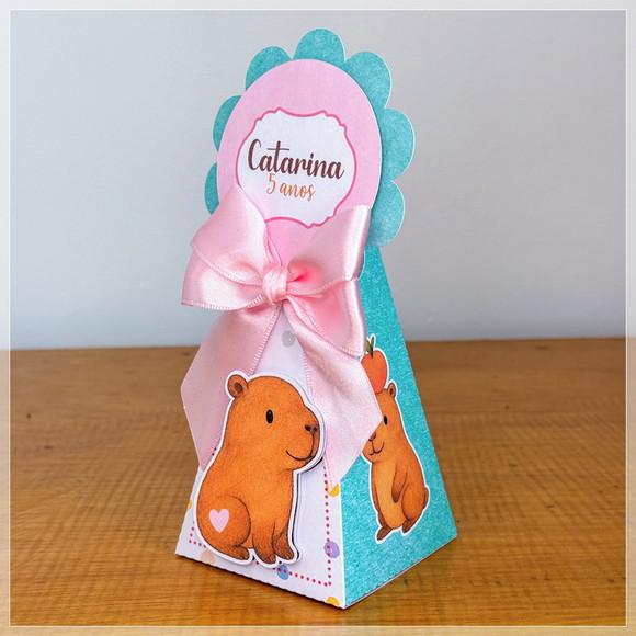 Kit Festa Capivara 20 Lembrancinhas Personalizadas com Laços