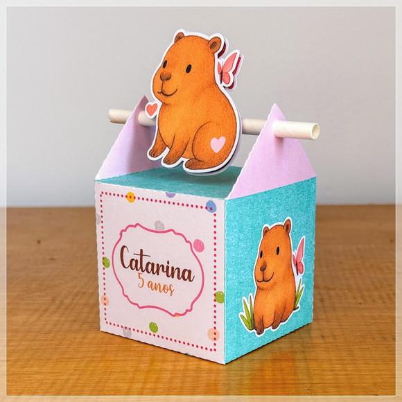 Kit Festa Capivara 20 Lembrancinhas Personalizadas com Laços