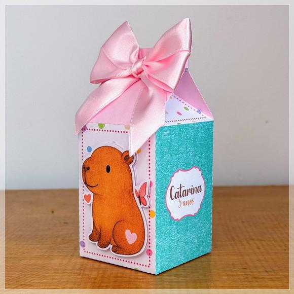 Kit Festa Capivara 20 Lembrancinhas Personalizadas com Laços