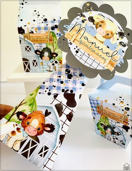 Kit Festa Fazendinha Menino 20 Lembrancinhas Personalizadas
