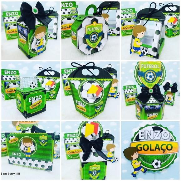 Kit Festa Futebol Brasil Copa 30 Caixas Personalizadas