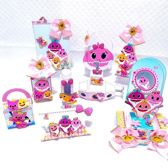 Kit Festa Pronta Baby Shark Menina