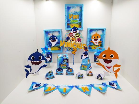 Kit Festa Pronta Baby Shark Menino
