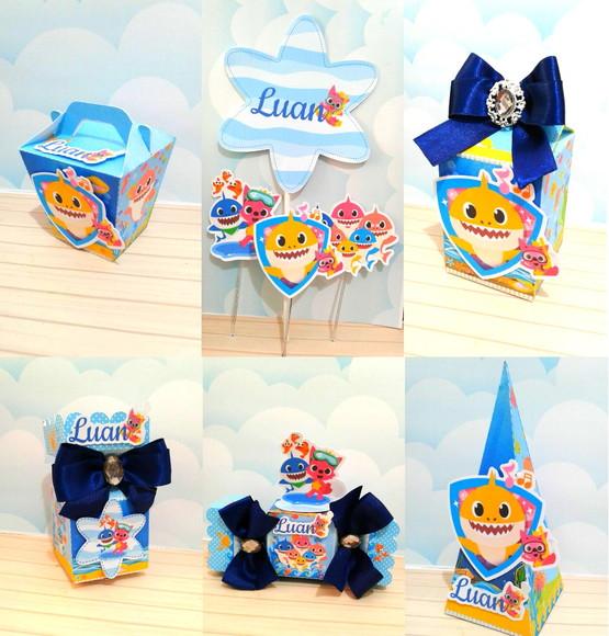 Kit Festa Pronta Baby Shark Menino
