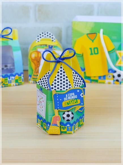 Kit Festa Pronta Brasil / Copa 30 Caixas Personalizadas