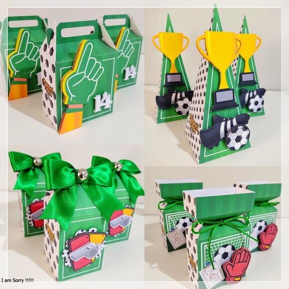 Kit Festa Pronta Brasil Copa 20 Caixas Personalizadas