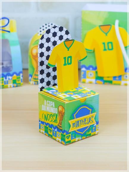 Kit Festa Pronta Brasil / Copa 30 Caixas Personalizadas