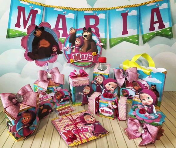 Kit Festa Pronta Marsha e o Urso