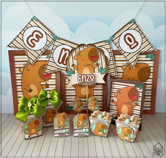 Kit Festa Só Um Bolinho Capivara 40 Itens