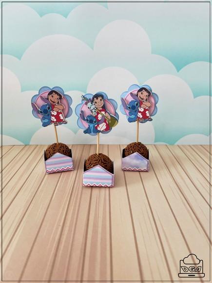 Kit Festa Só Um Bolinho Lilo e Stitch 40 Itens