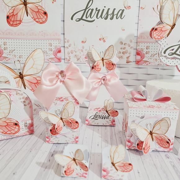 Kit Festa Só Um Bolinho Jardim de Borboletas 40 Itens