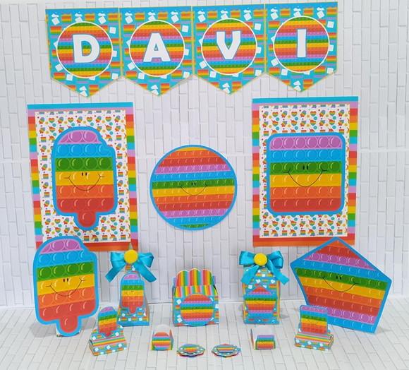 KIT SÓ UM BOLINHO -FIDGET TOYS POP IT MENINA
