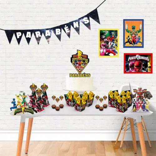 DECORAÇÃO KIT FESTA SÓ UM BOLINHO POWER RANGERS