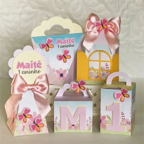Kit 20 Jardim de Borboletas Lembrancinhas Personalizadas