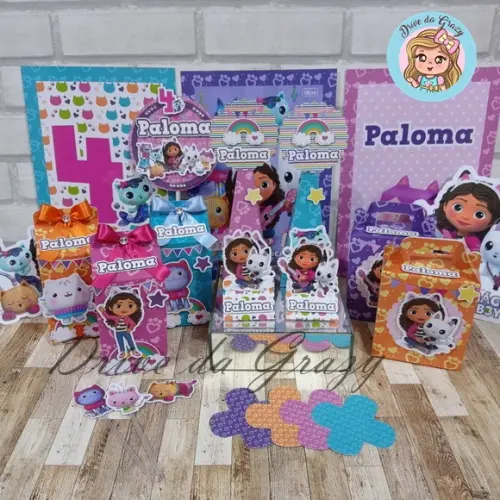 Kit 30 Lembranças Personalizada a Casa Mágica da Gabby