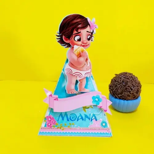 Kit 30 Lembrancinhas Personalizadas Moana Baby