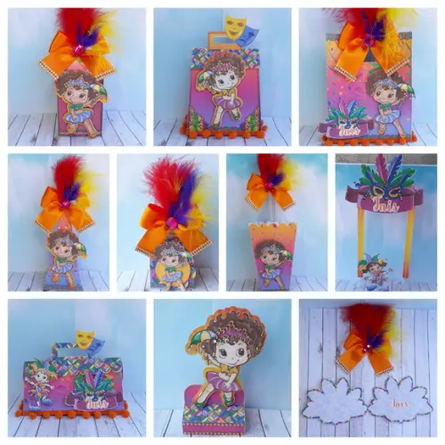 Kit 30 Lembrancinhas Personalizadas Montada Carnaval